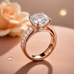 Celeste Rose Solitaire Ring